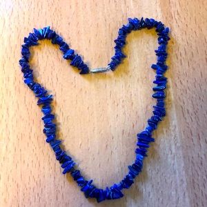 Lapis beaded necklace with clasp